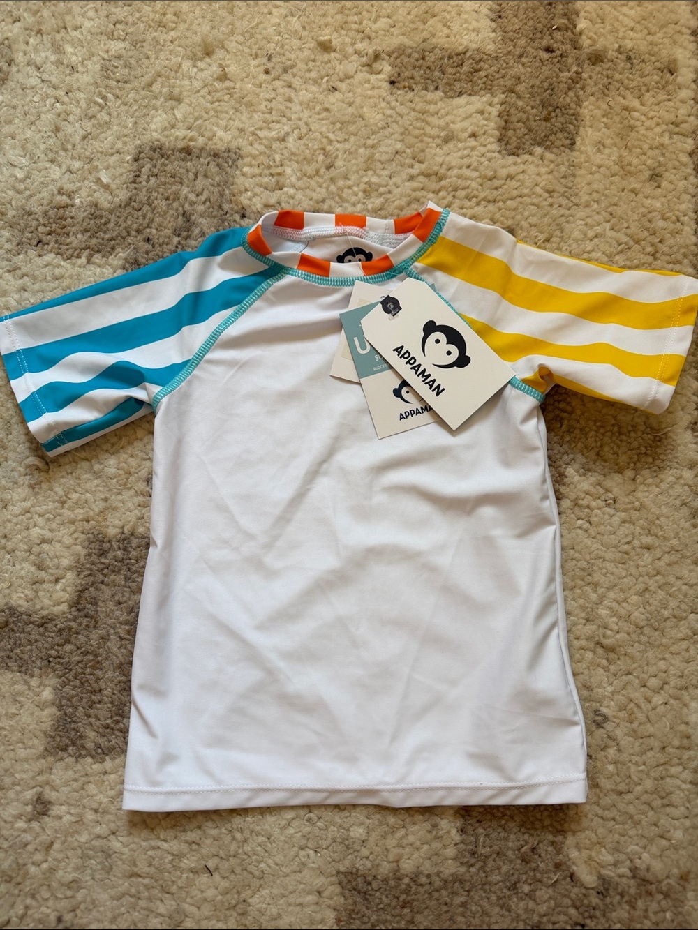 NWT Appaman Kids' Tropic Stripes Rash Guard size 4t